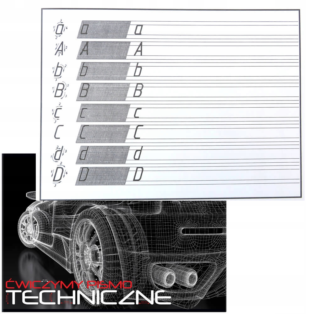 

Blok Pismo Techniczne, A4, do pisma technicznego