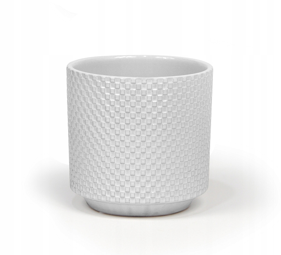 

Doniczka osłonka ceramiczna 13 x 9,5 cm Biała