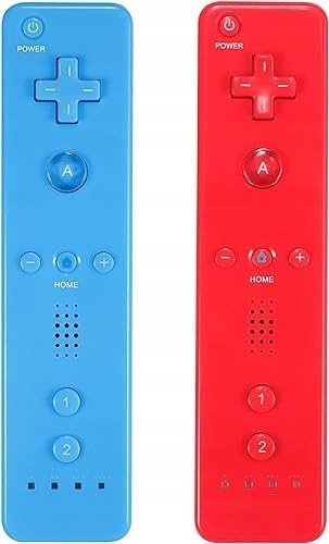 2X Kontroler Wii Aufglo Czerwony Niebieski