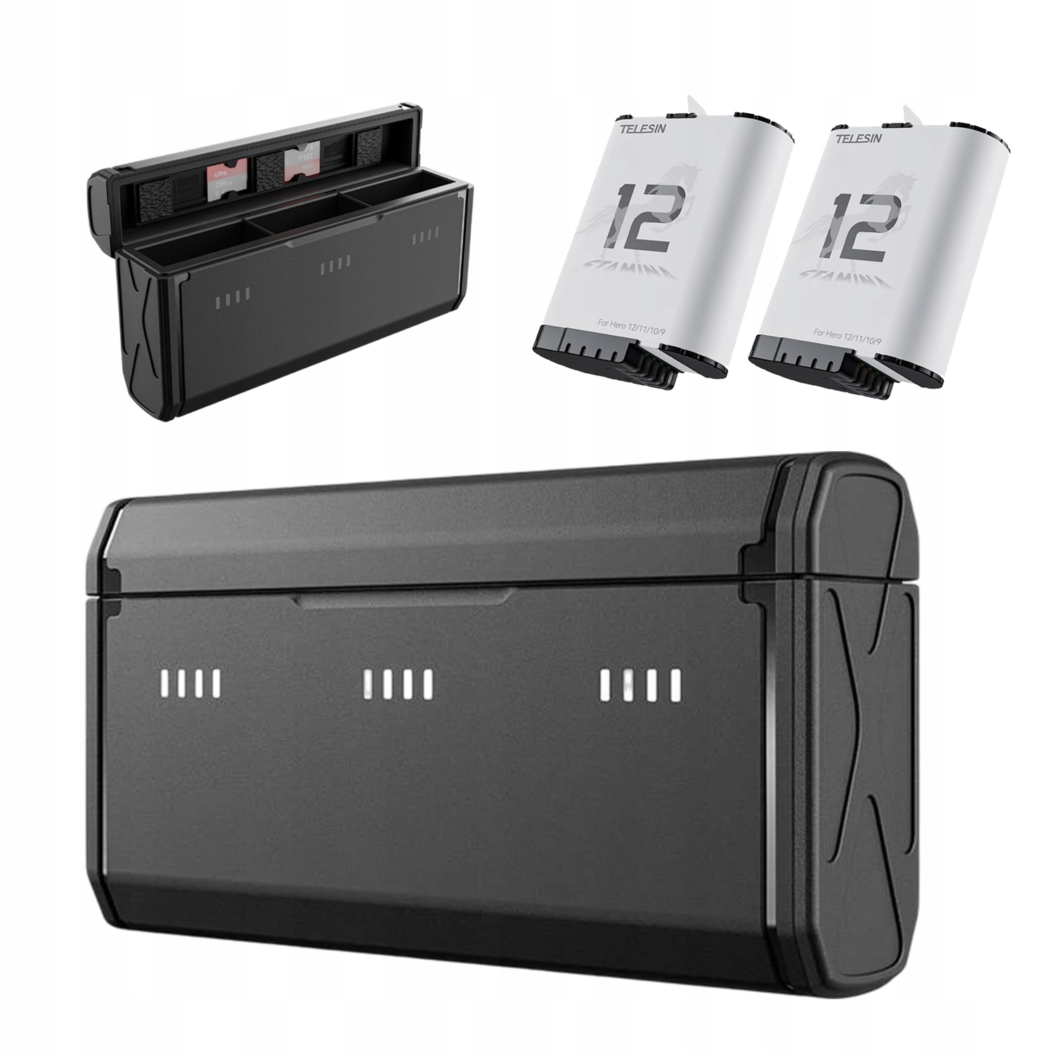 Tříkanálová Nabíječka Baterií 2 Baterie Pro Gopro Hero 12/11/10/9