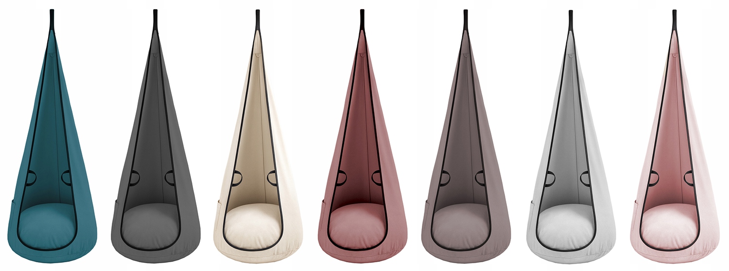 KOKON dla dzieci VELVET, huśtawka FOTEL wiszący, krzesło wiszące BEŻOWY Wiek dziecka 3 lata +