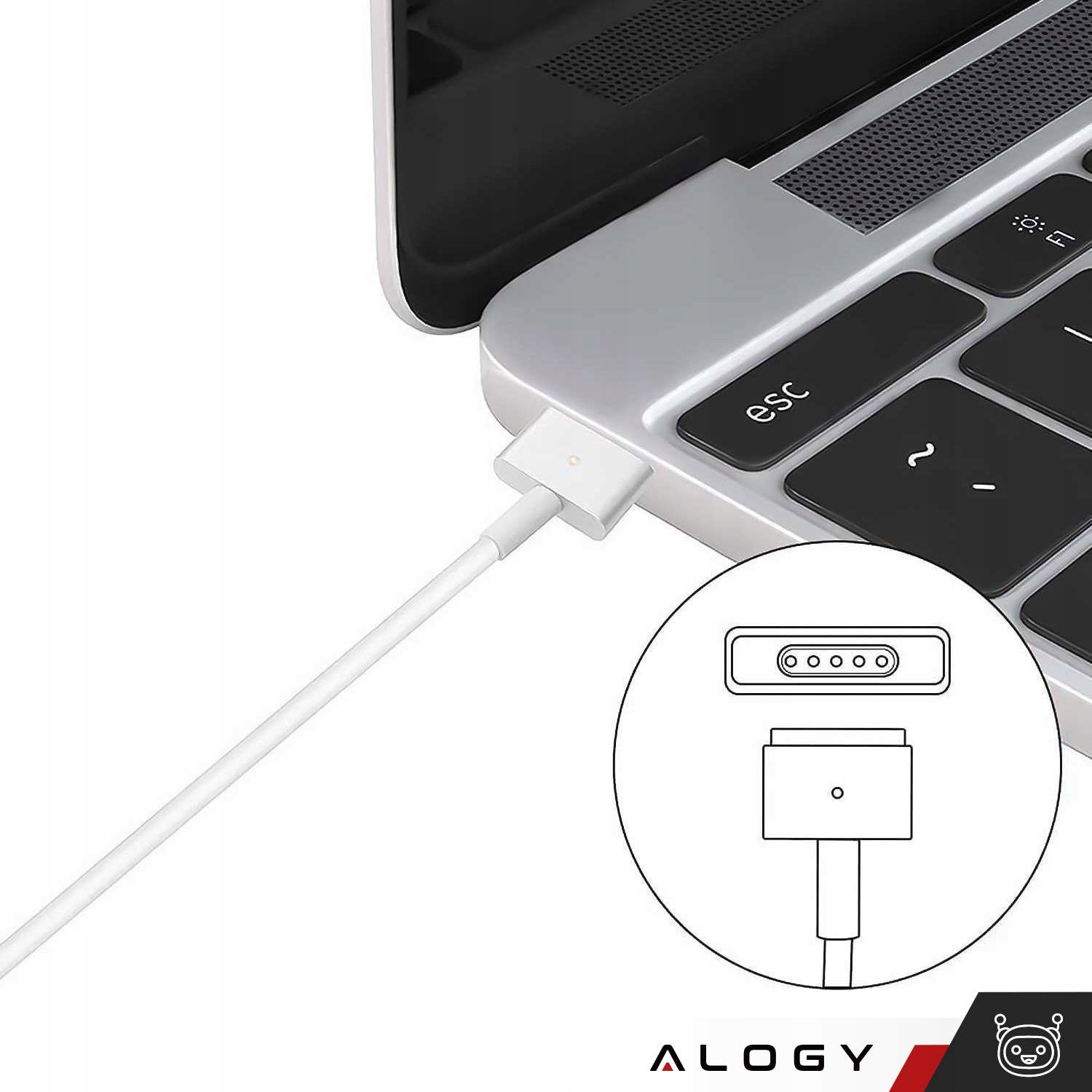 Ładowarka do MacBooka Alogy Charger Zasilacz do Apple MacBook MagSafe 2 T-t Do laptopów Apple