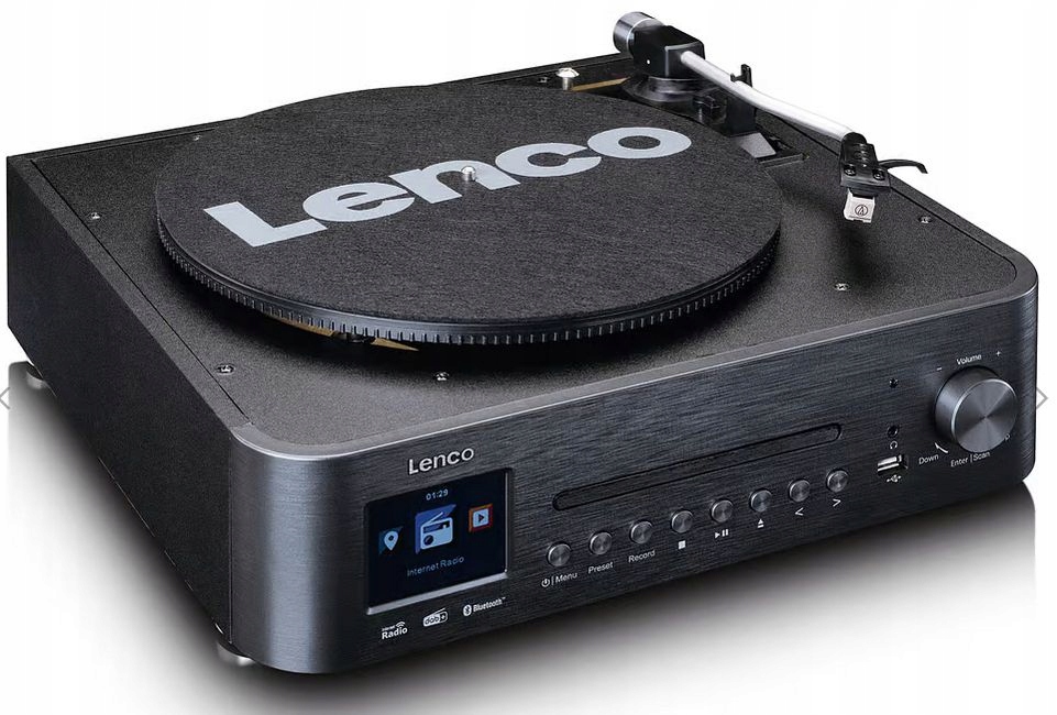 Radio Internetowe Lenco Gramofon DAB+ RDS WiFi USB SmartRadio Bluetooth Moc znamionowa RMS 40 W