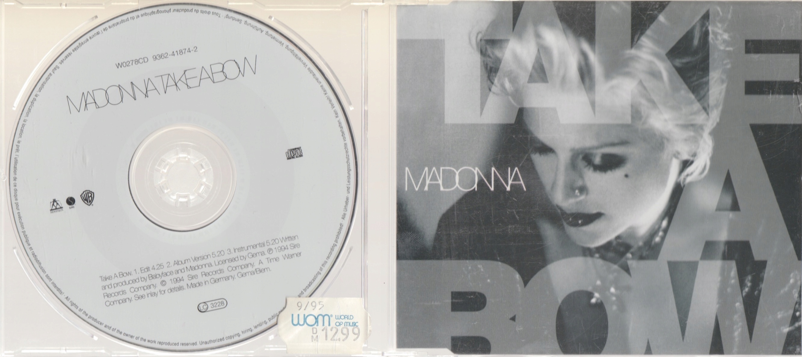 Płyta CD Madonna Take A Bow 1994