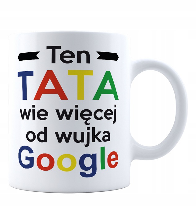 KUBEK PREZENT TATA WIE WIĘCEJ OD WUJKA GOOGLE FUN