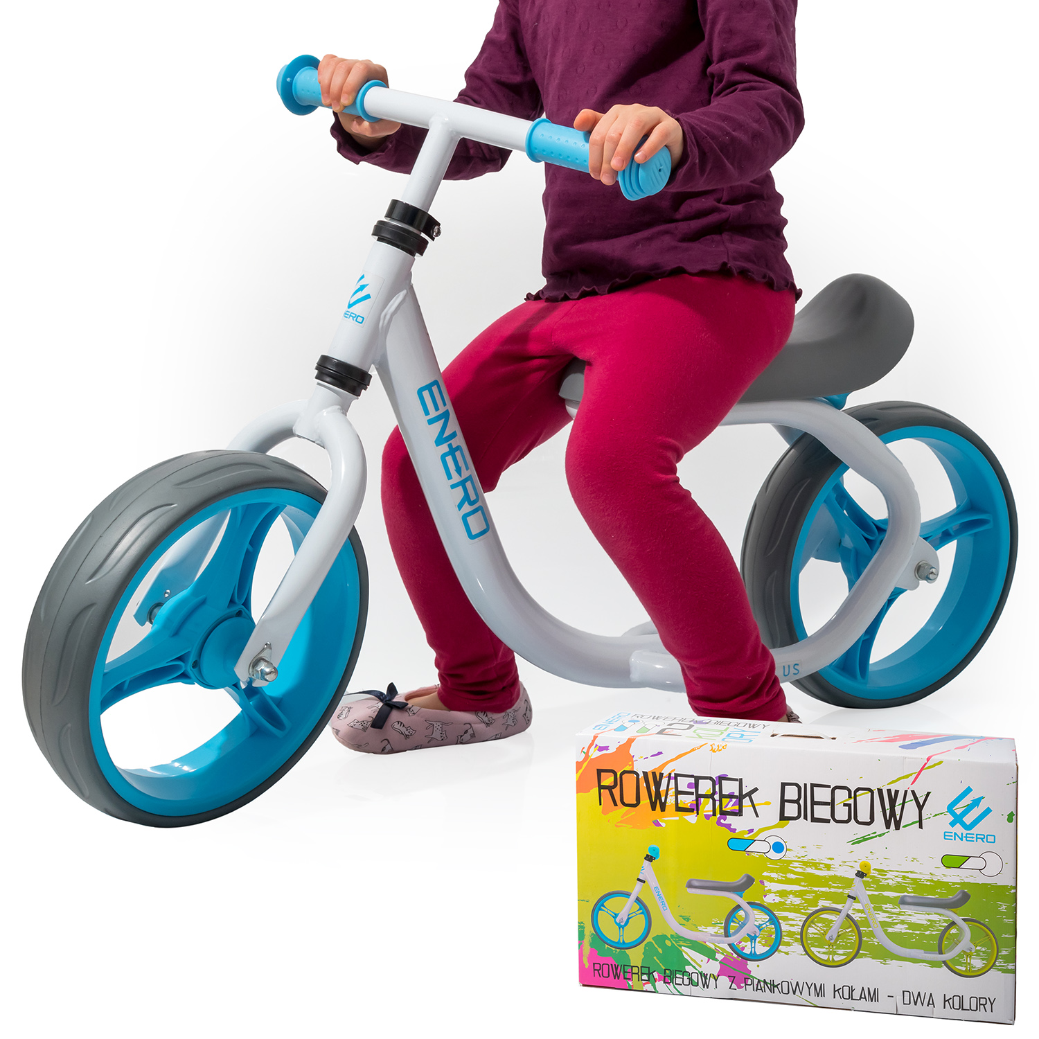 Rowerek Biegowy Rower 12 Cali Koła Eva Lekki Enero Dla Dzieci 2-6 lat