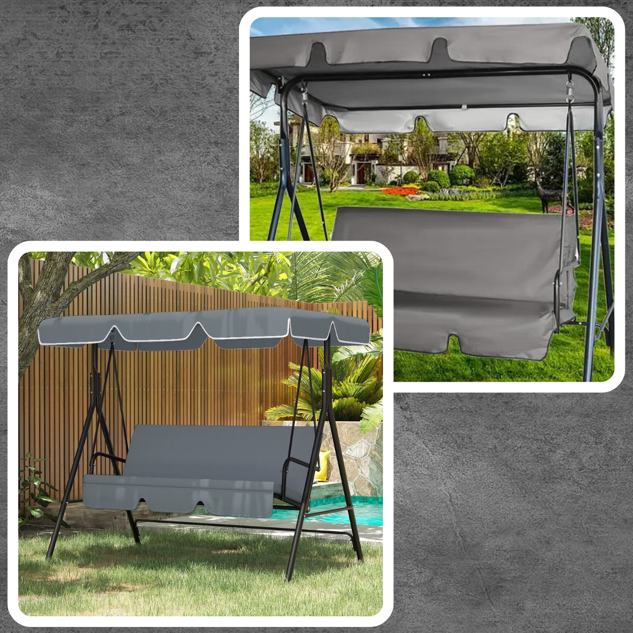 DASZEK na huśtawkę ogrodową DACH 164 x 114 cm ANTRACYT MOCNY WYTRZYMAŁY Rodzaj wolnostojąca