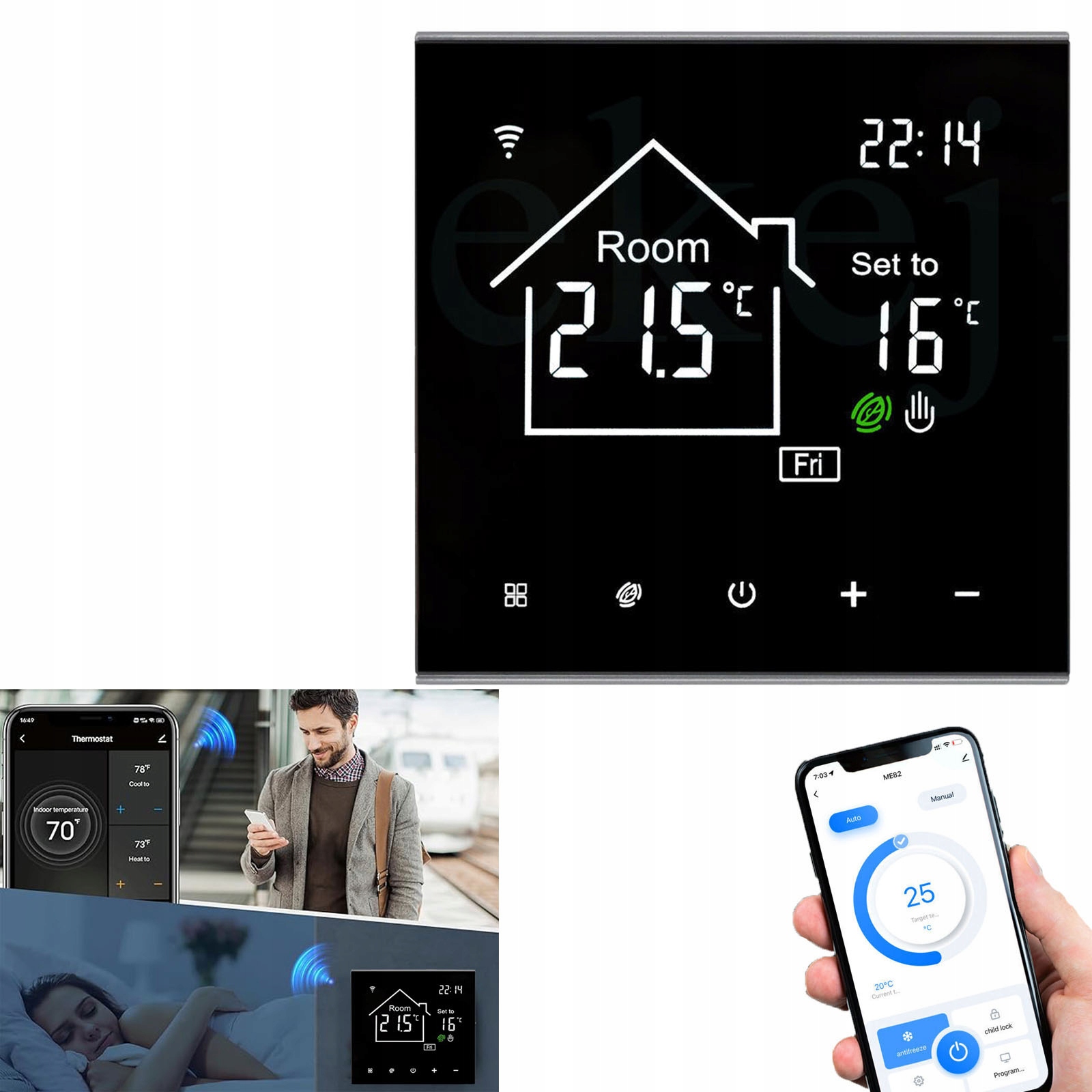 16A Regulátor vytápění Podlahový termostat WiFi Tuya