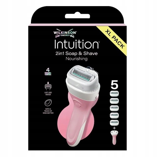 Wilkinson Intuition Nourishing strojek se 4 čepelemi a 5 náplněmi