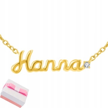 Stříbrný Náhrdelník Řetízek Dámské Jméno Hanna
