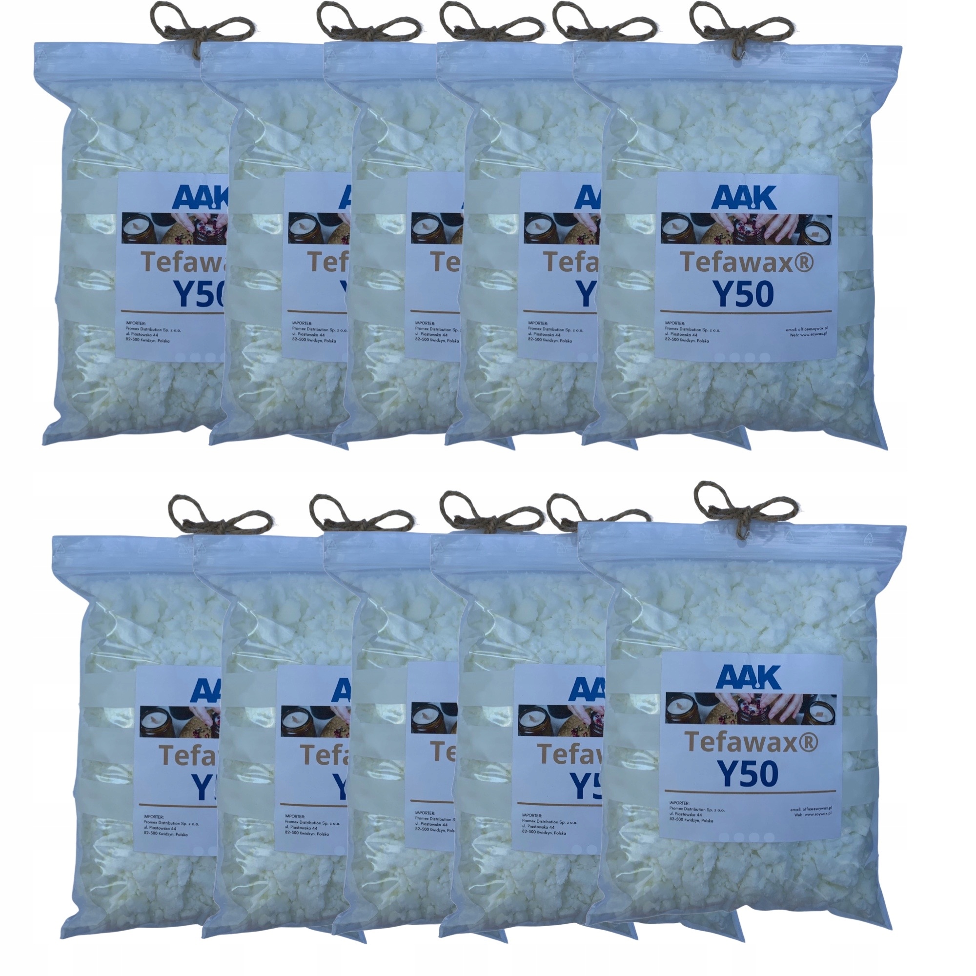 Vosk Y50 Aak na svíčky 100% sójový noGMO 10 kg