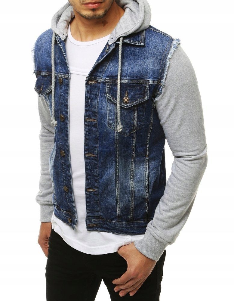 

Męska Kurtka Jeansowa Niebieska tx3293-XL