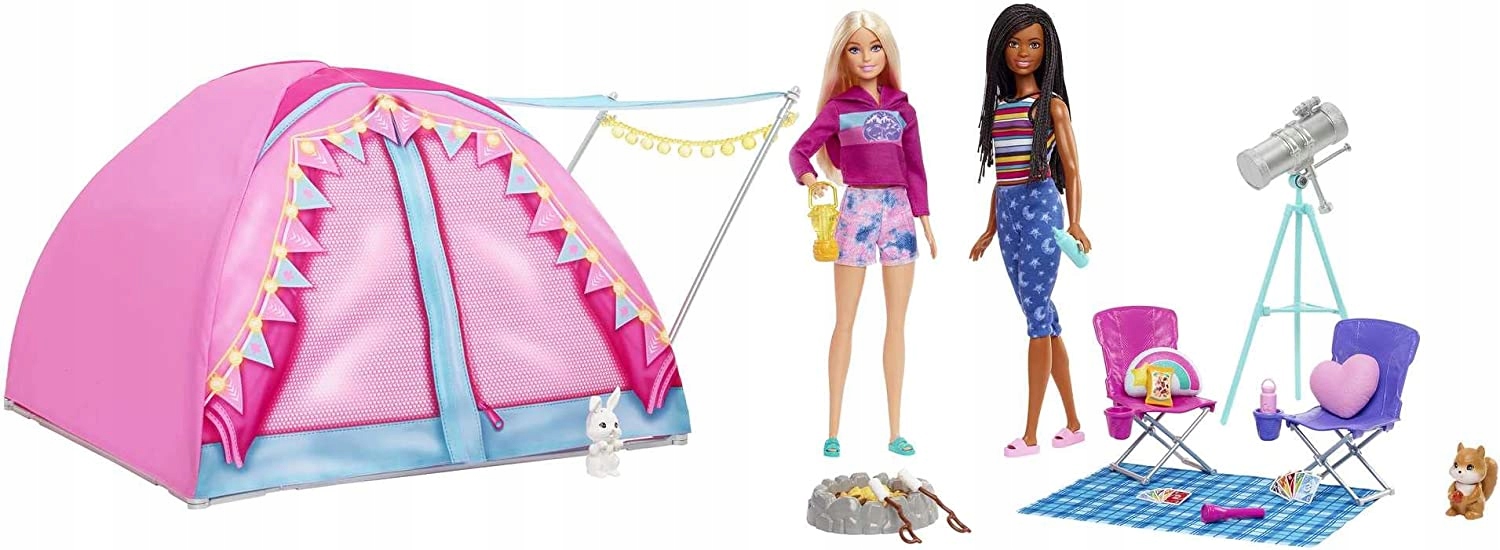 

Lalka Barbie Zestaw Kempingowy 2 Lalki+ Namiot