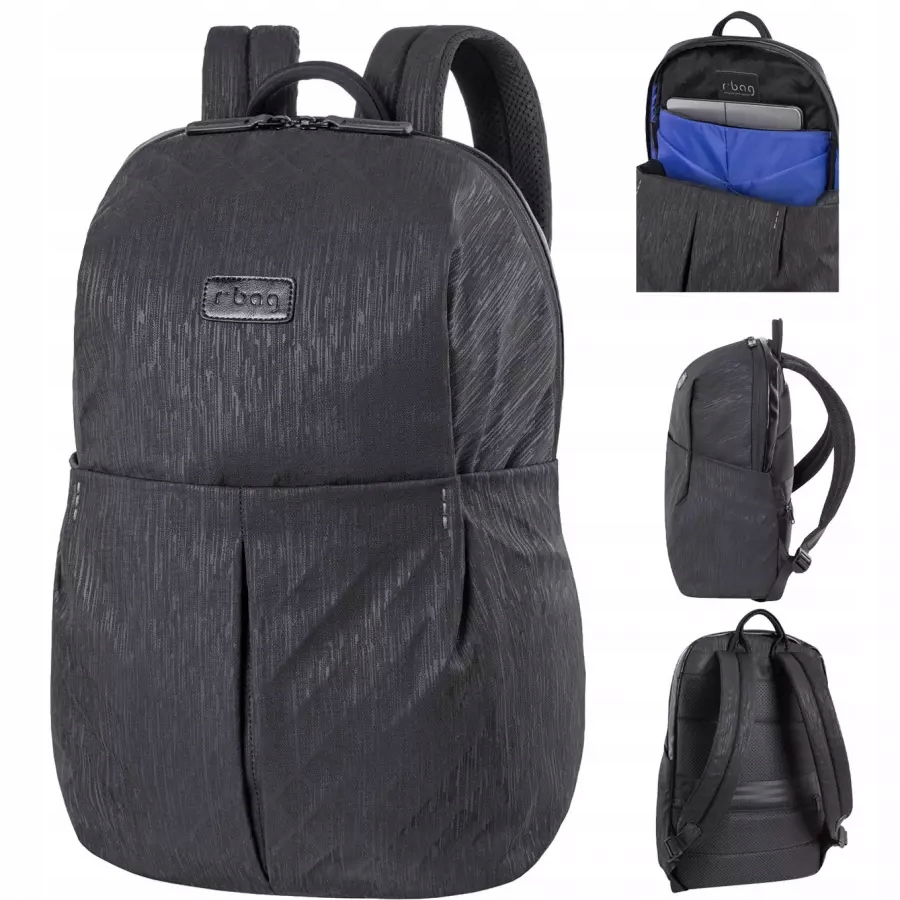 R-bag Mestský Pánsky Batoh Na Notebook 14" Lock Black