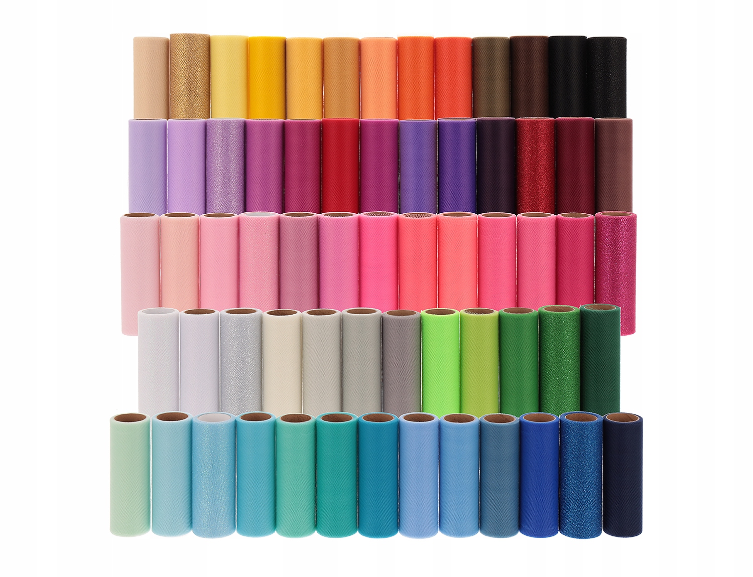 TIUL DEKORACYJNY NA ROLCE 15cm ZESTAW 10szt 90m do dekoracji ślub wesele Wzór bez wzoru