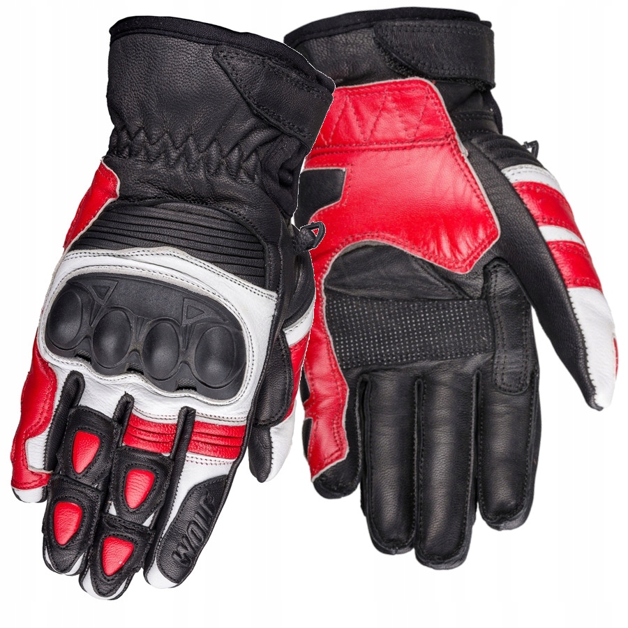 

Rękawice Motocyklowe Wolf Bandit Skóra Bl/red 2XL