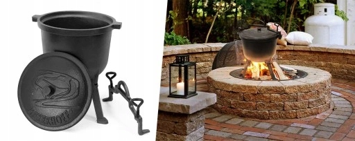 KOCIOŁEK ŻELIWNY MEYERHOFF 8L + GRATIS ŁYŻKA Pojemność 15 l