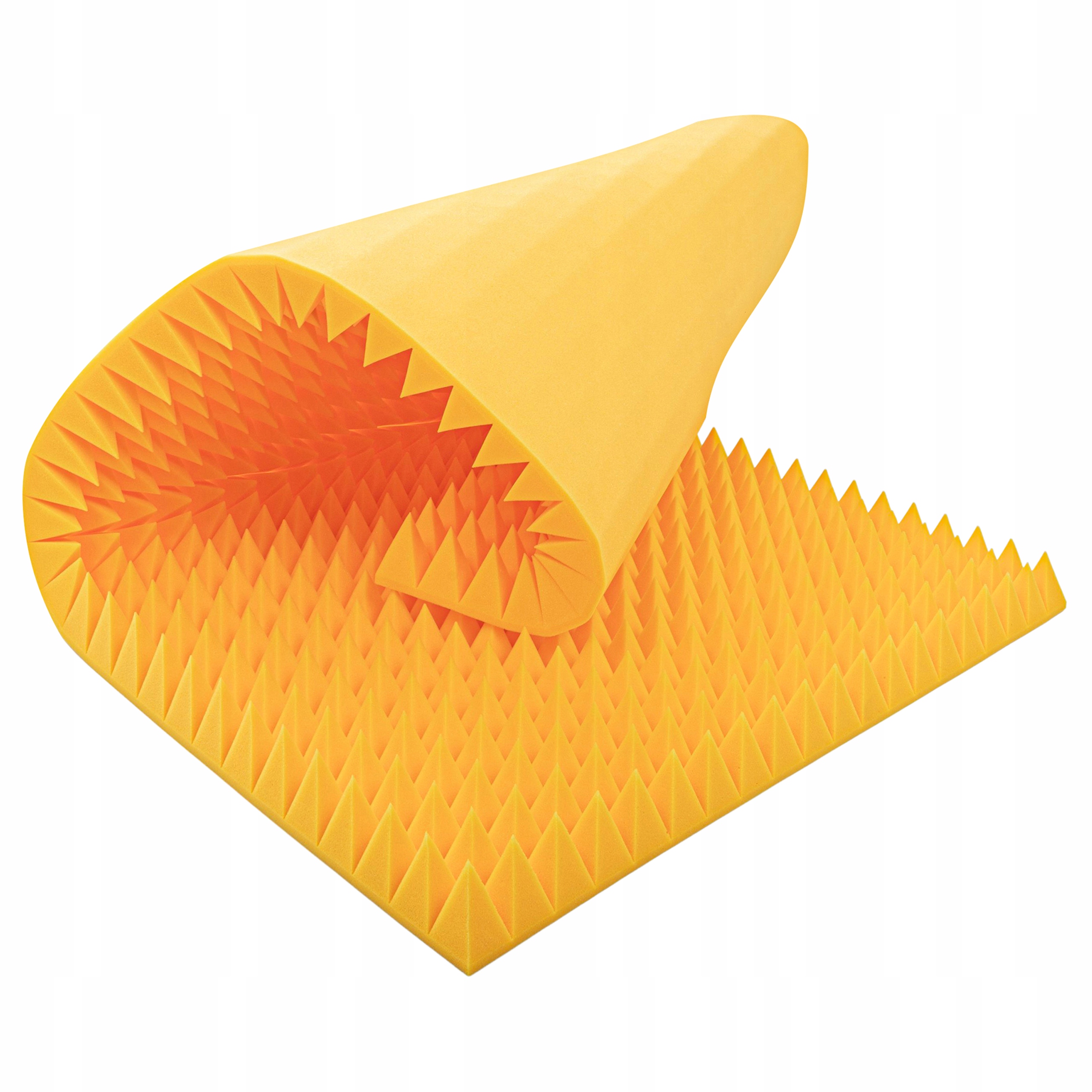 Akustická profilovaná pěna žlutá pyramida rozptylující zvukové vlny