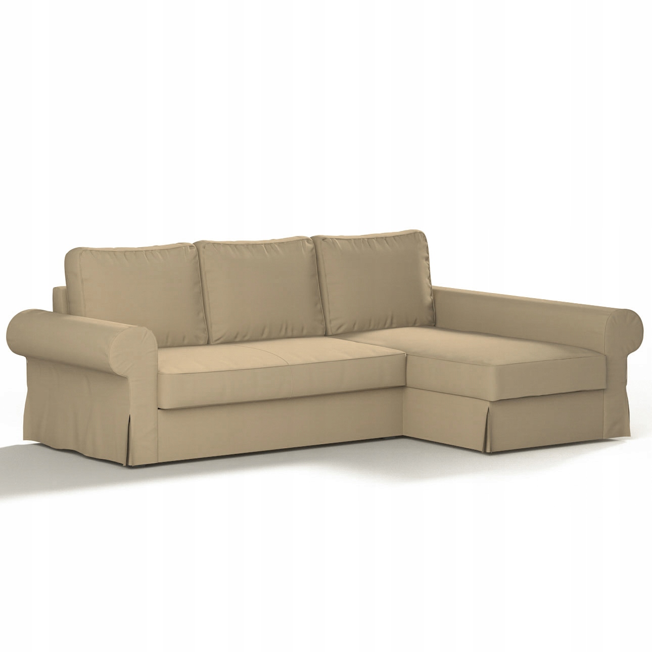 Dekoria potah na rozkládací pohovku Backabro s lehátkem Ikea, hnědý