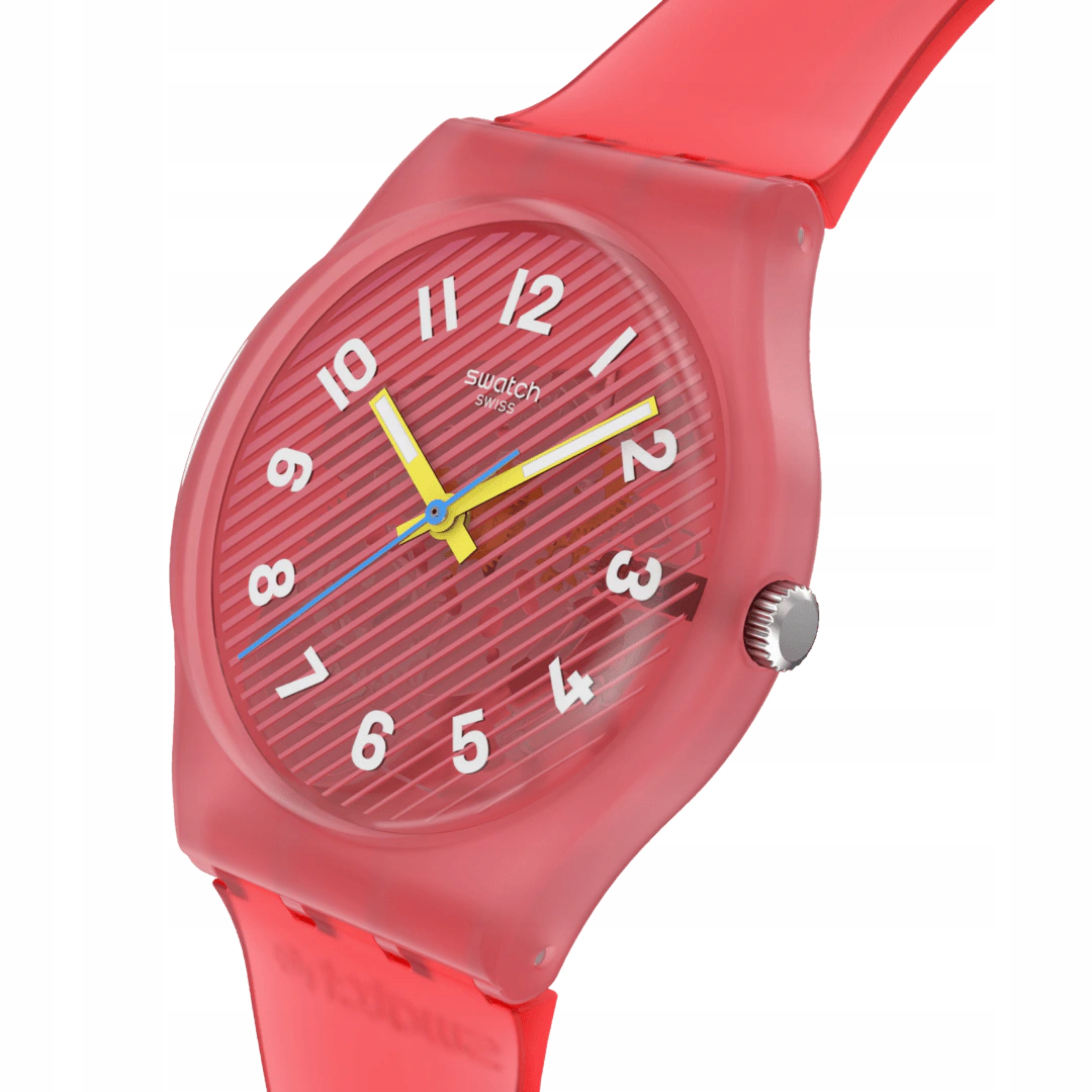 Hodinky Swatch Wavelengths Of Coral růžové SO28P114 Unisex Nové