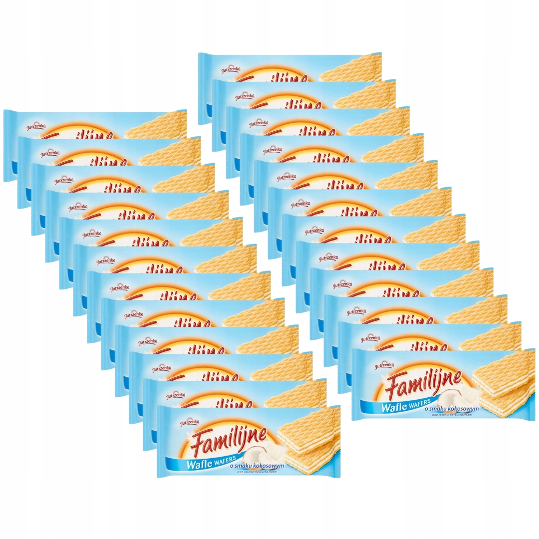 Levně Rodinné oplatky s kokosovou příchutí 180 g x 24 kusů