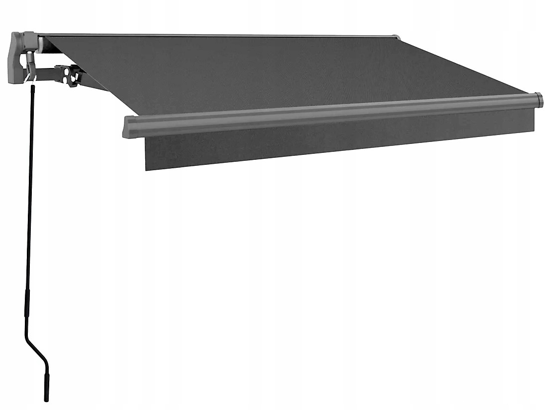 Markiza Balkonowa 4x3 m Szara Tarasowa Patio 400cm x 300cm