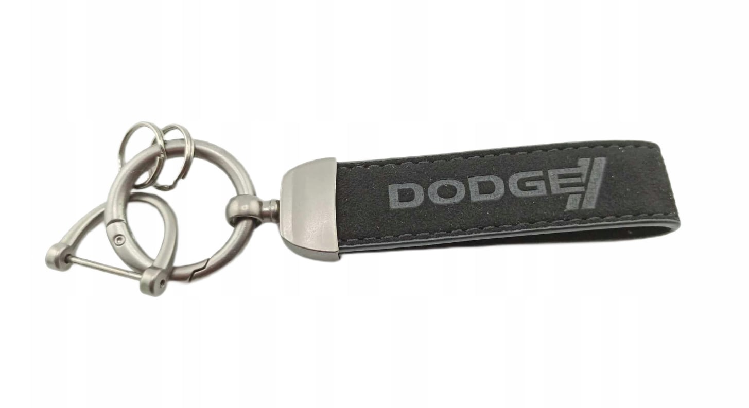 Czarny Zamszowy Brelok Dodge Stylowy