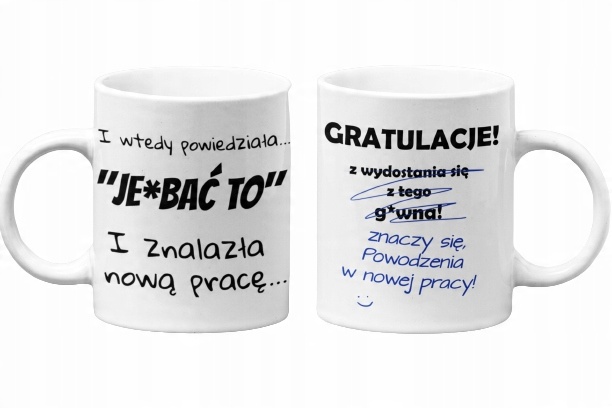 

Kubek Śmieszny Prezent Odejście Z Pracy Ona Niej