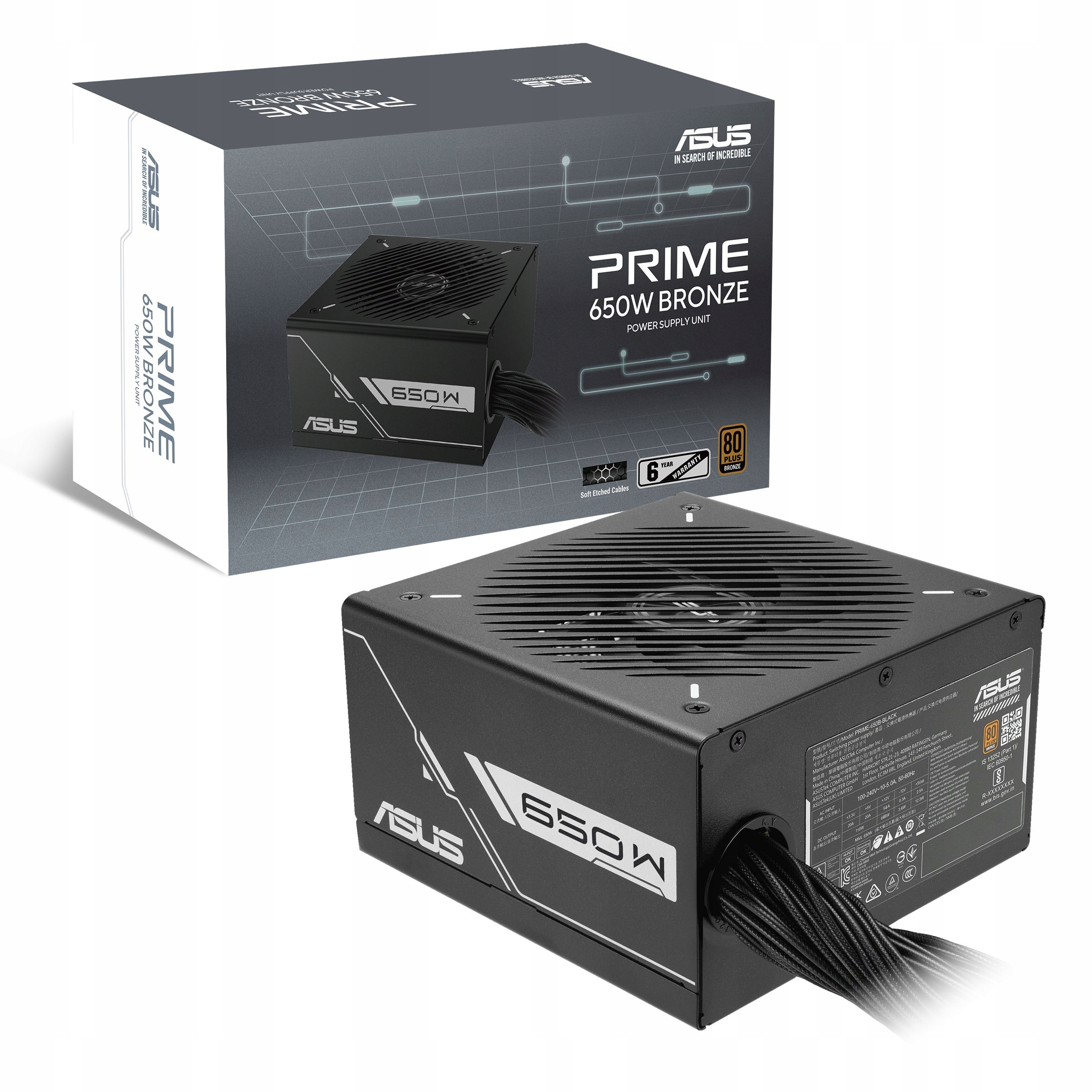 Asus Prime 650W 80 Plus Bronzia Atx, 135mm, 4+4 Cpu, 2x PCIe