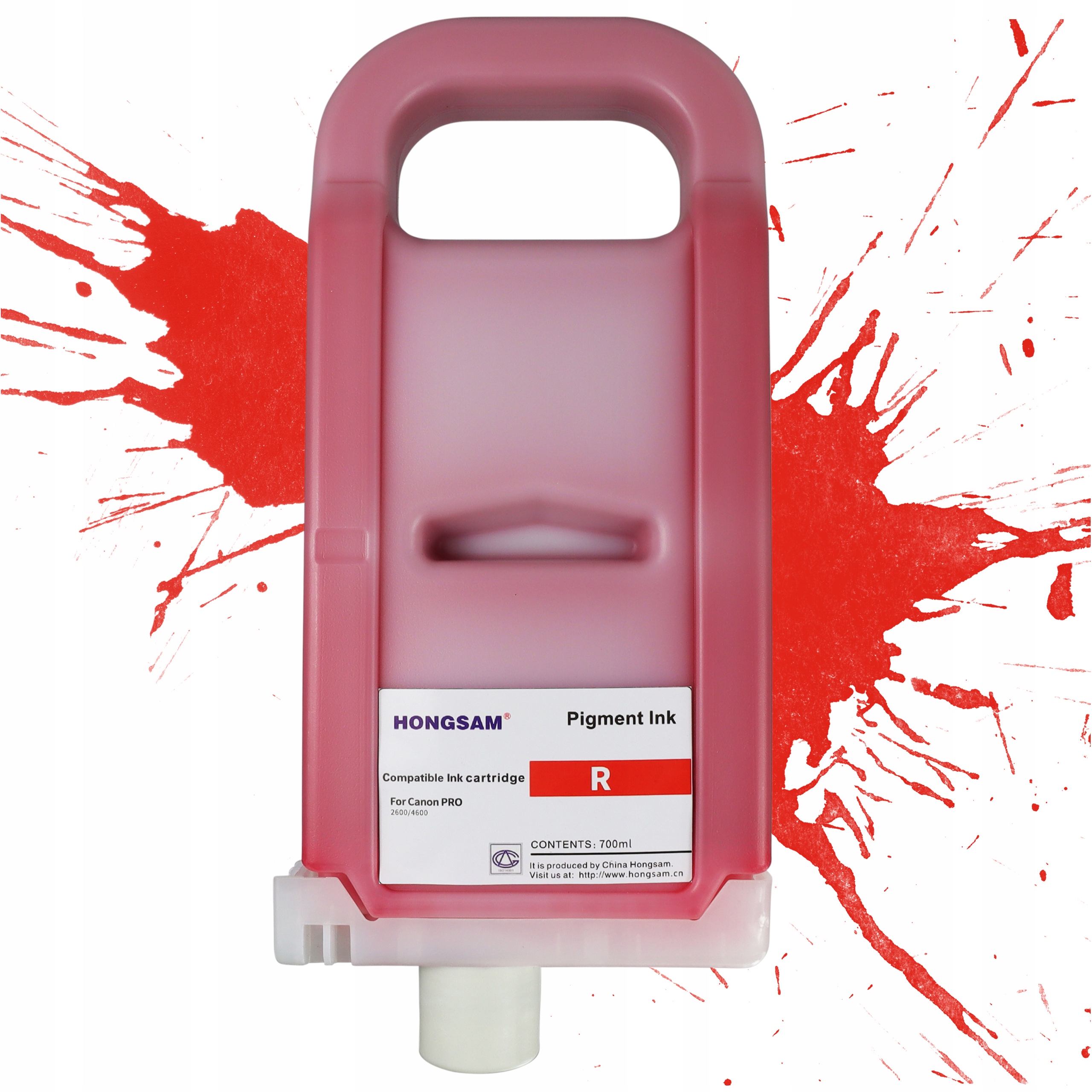 Pigmentový inkoust Red 700 ml Náhradní náplň Canon PFI-3700 PFI-2700 R