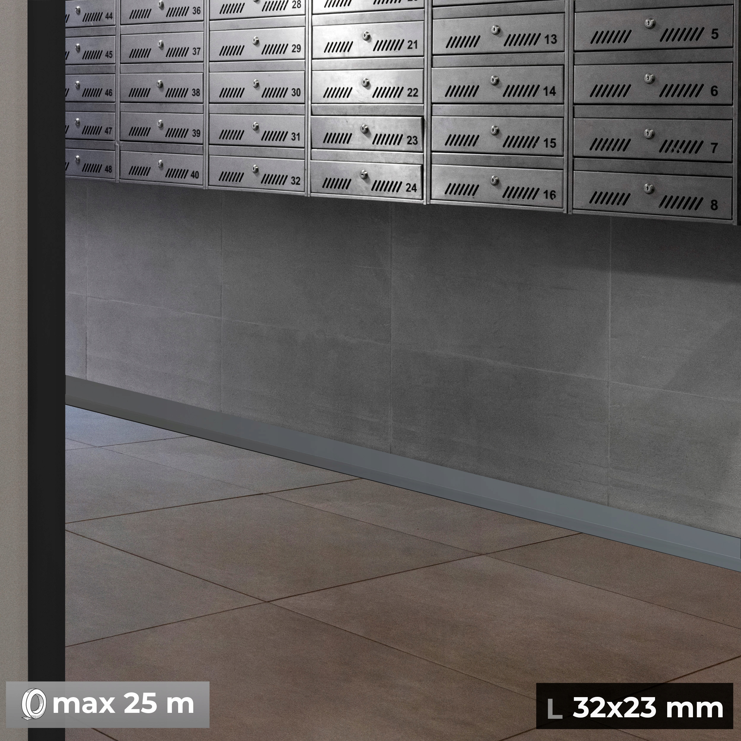 Listwa przypodłogowa samoprzylepna PCV 50/20 - 1mb Długość 100 cm