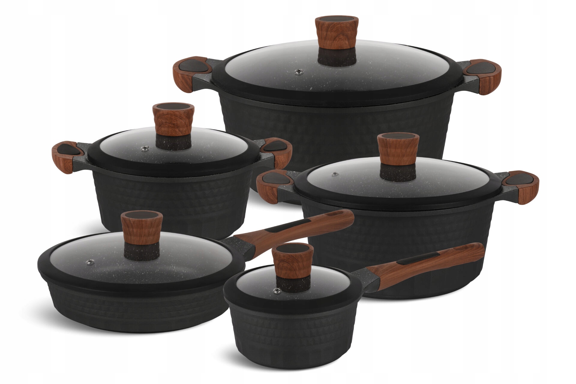 Zestaw GARNKÓW 10e CZARNY MAT plus DREWNO edenberg