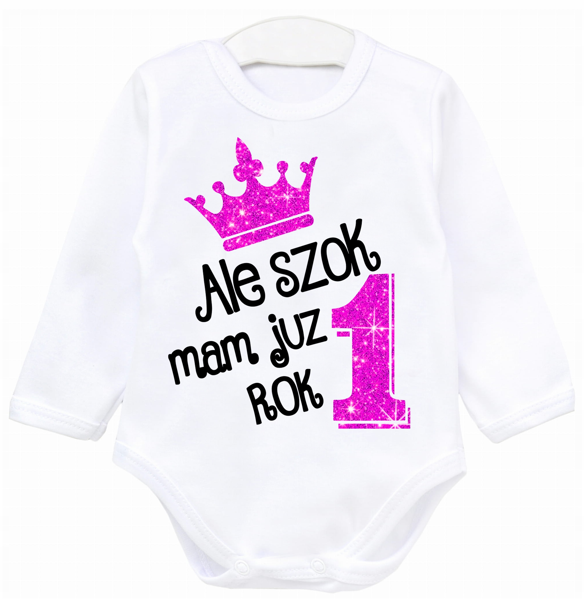 

Body dł rękaw urodziny Ale szok mam już rok r.80