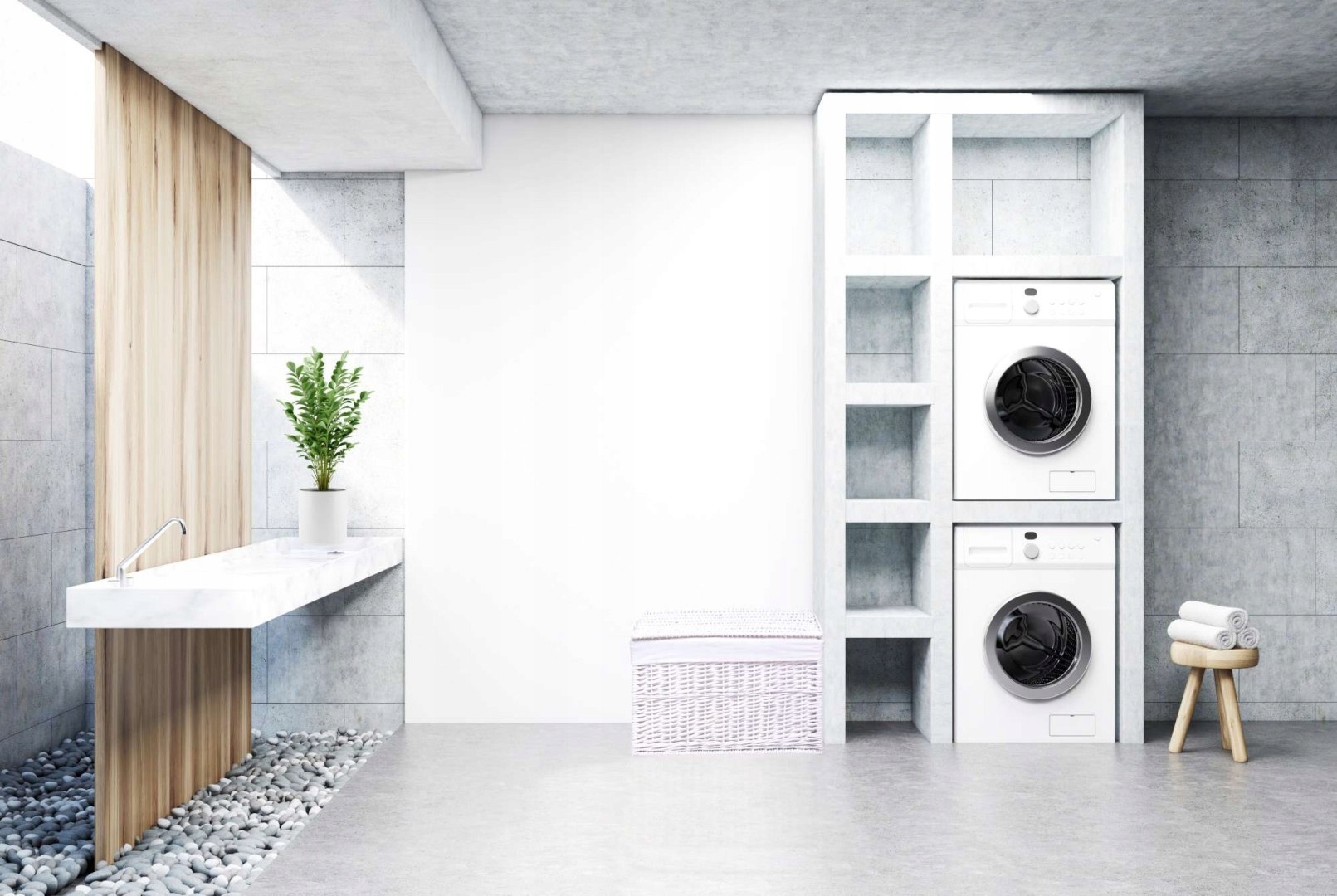 KUFER KOSZ SKRZYNIA WIKLINOWY BRĄZOWY BIAŁY 105 L Marka Gockowiak