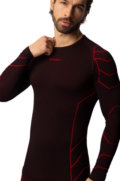 Spaio Unisex termoaktivní tričko Fierce vel. XL černo červené