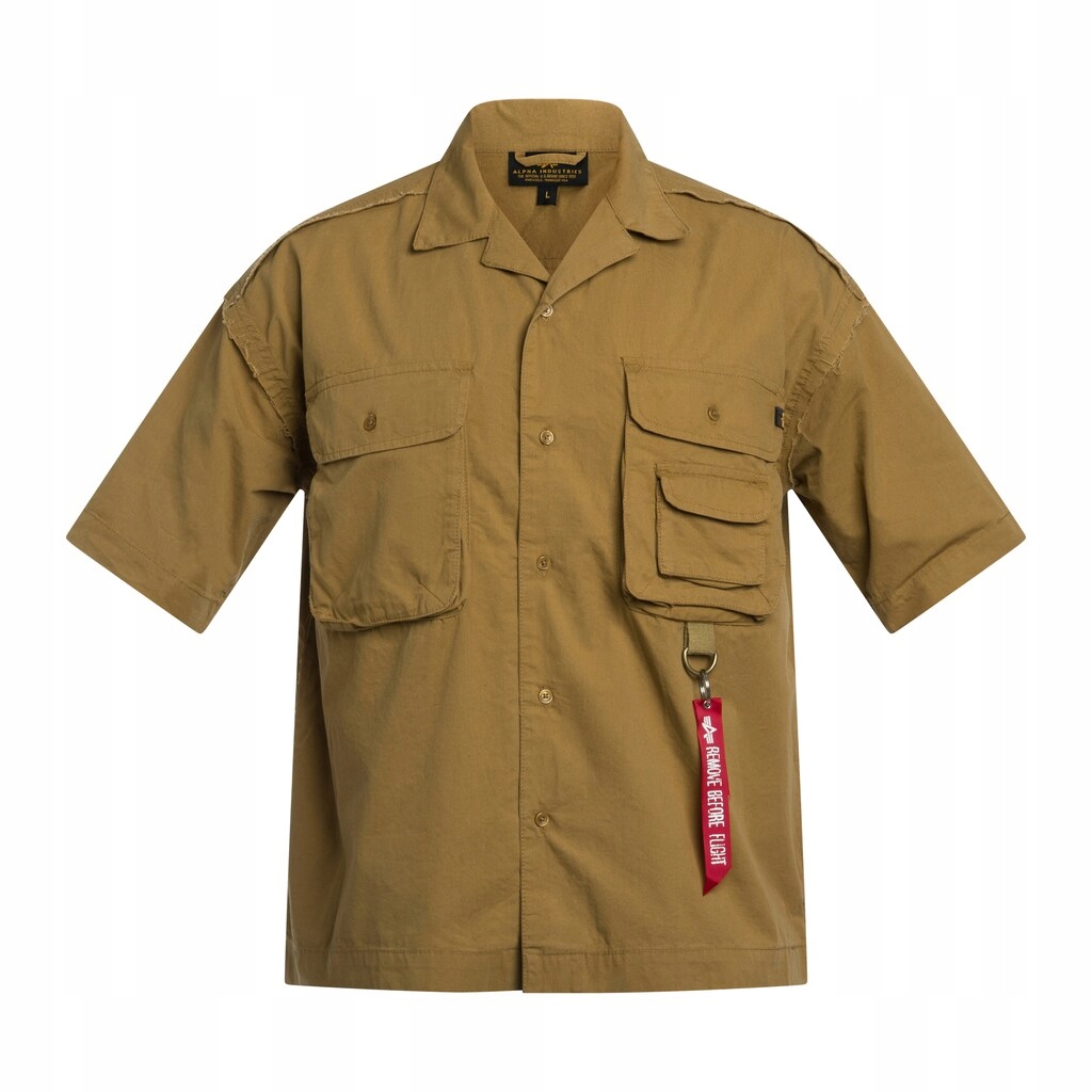 Pánská košile Alpha Industries Aloha Safari Short Sleeve Khaki 3XL