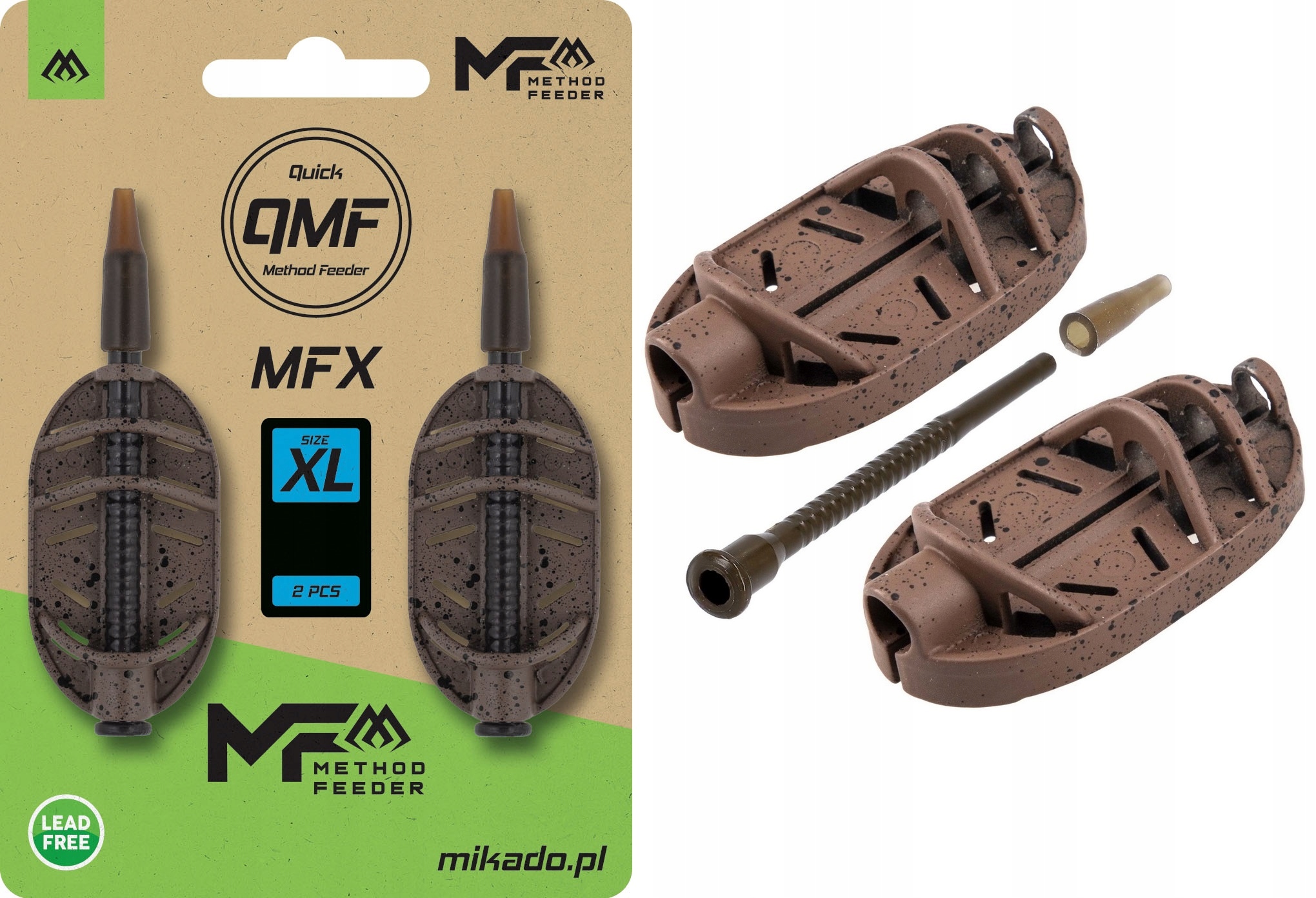 Koszyk Method Feeder Mikado Mfx Qmf rozm. XL 60g 2szt AMFX-QMF-2XL-60B