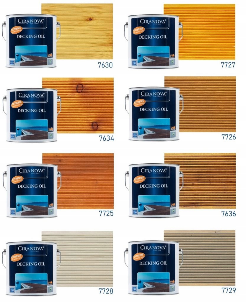 Olej do tarasów CIRANOVA DECKING OIL 8 kolorów Pojemność 2.5 l
