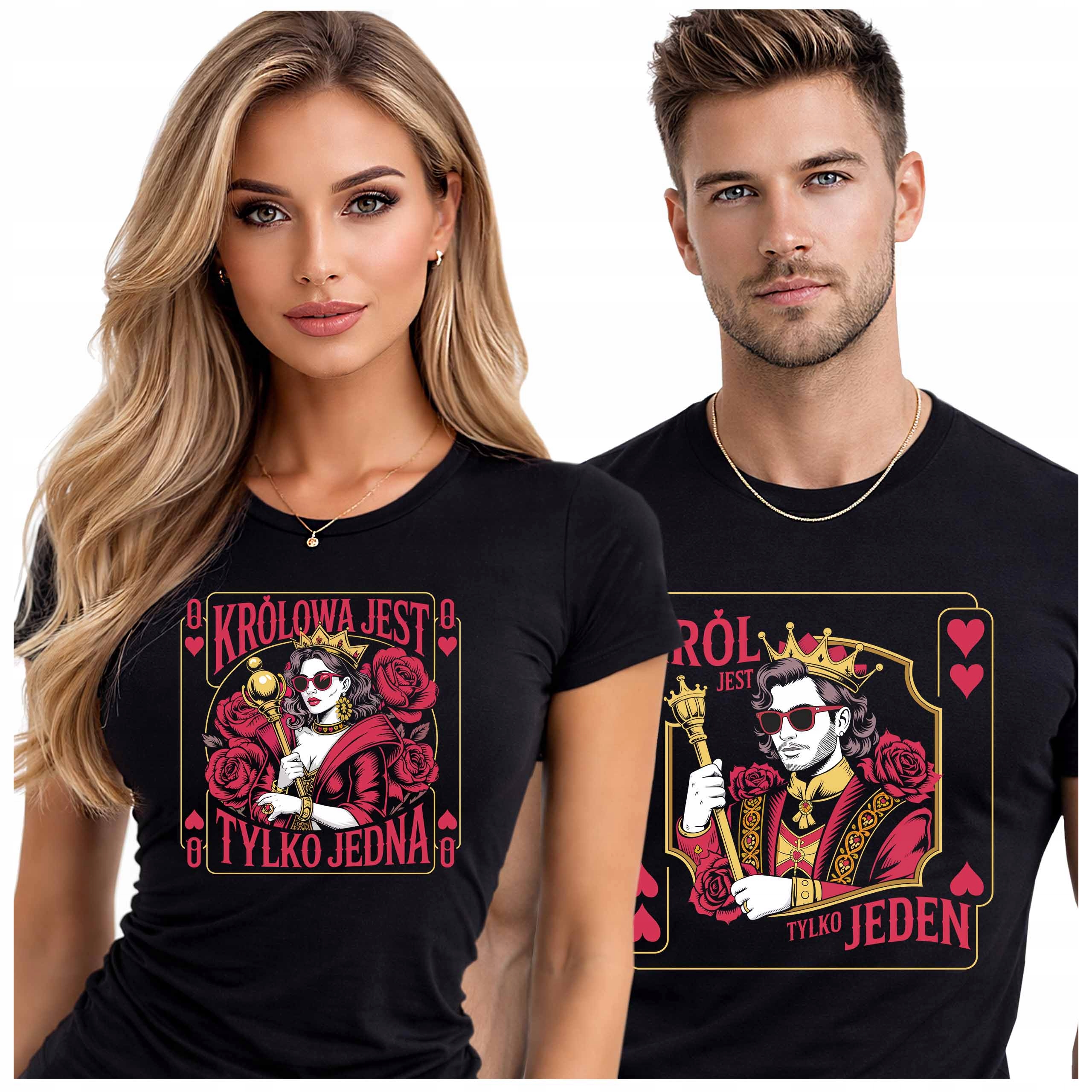 Trička Pro Páry Na Valentýna Dárek Pro Zamilované Král Královna Karty 4