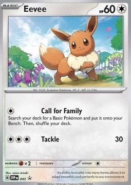 Holo Pokemon Tcg Normalny Eevee (svp 043)