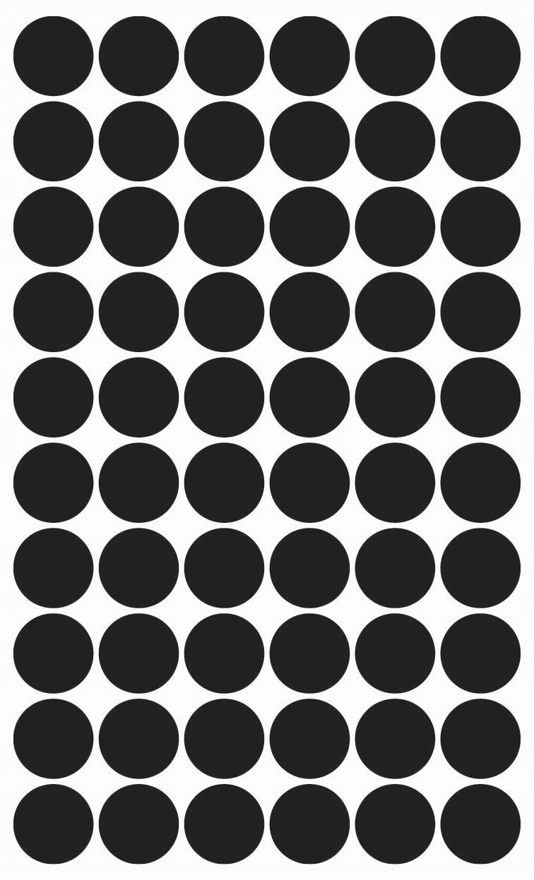 Naklejki KÓŁKA Kropki 3cm 60szt Czarne