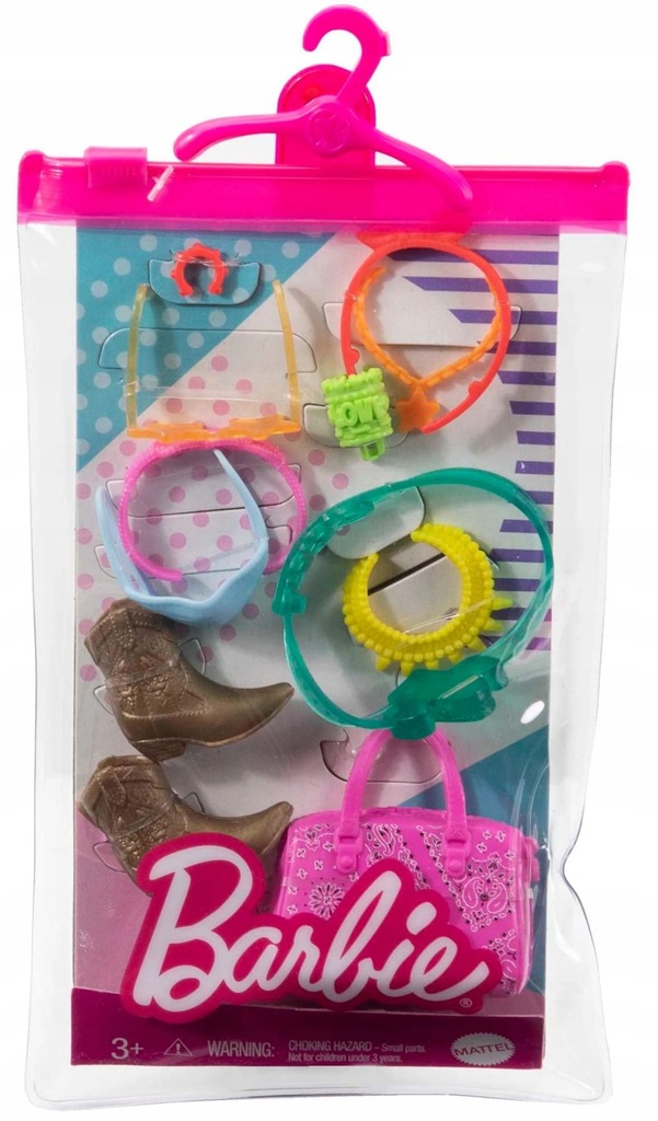 Mattel Barbie Akcesoria Neon Festiwal HBV44 Buty Torebka