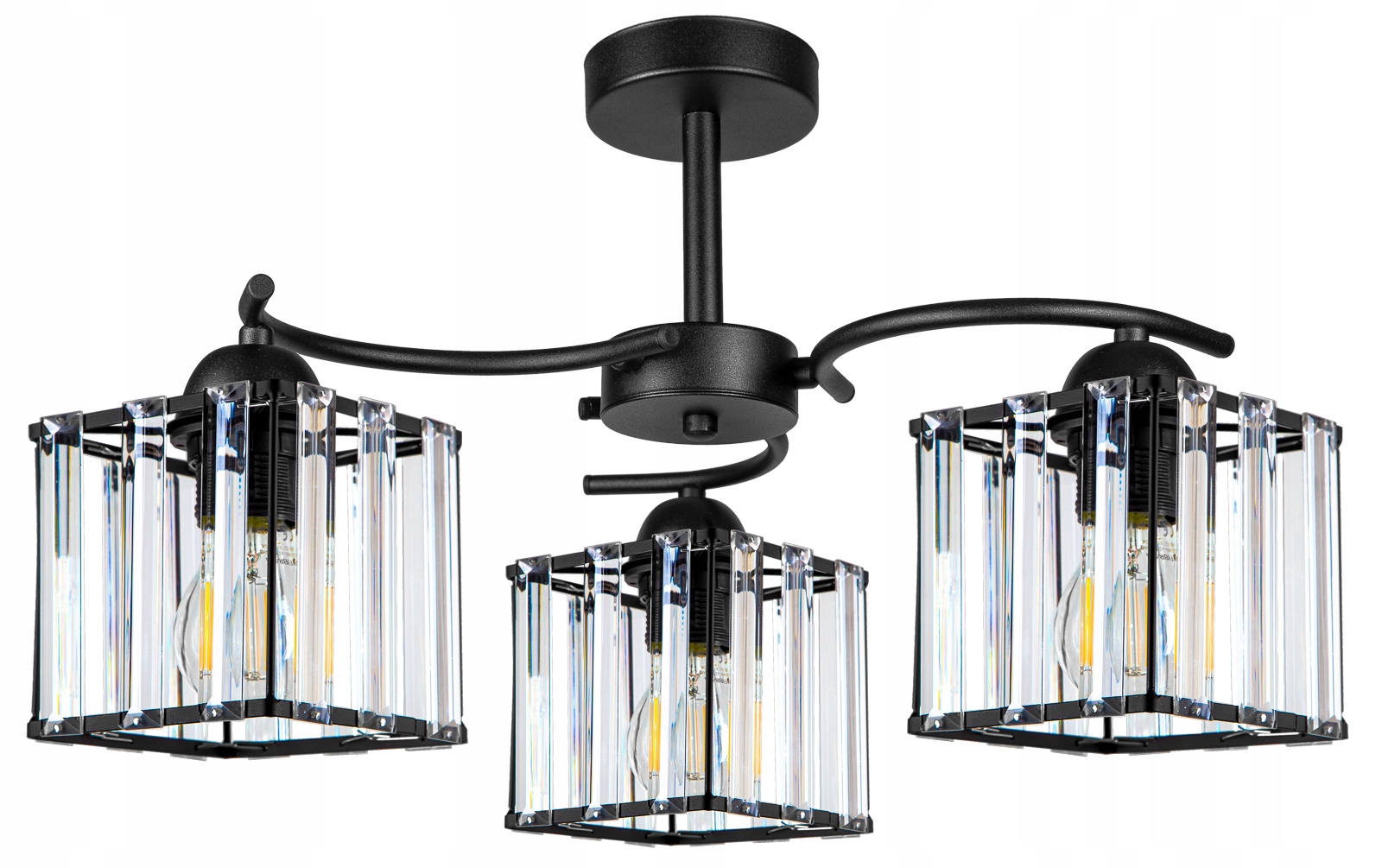 

Szklana Lampa Wisząca Sufitowa Żyrandol Plafon Led