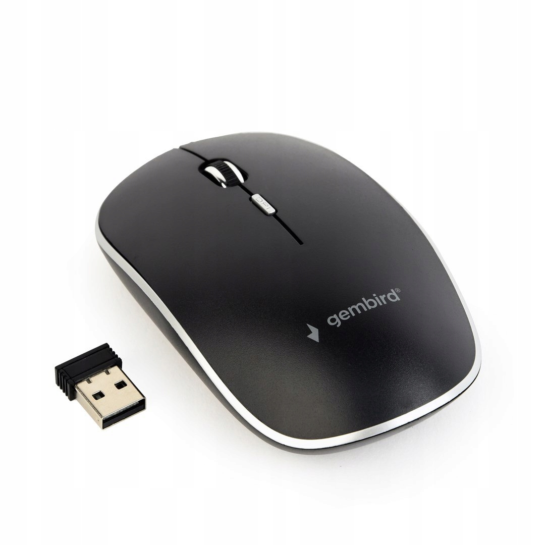 Gembird Mysz MUSW-4BS-01 Optyczna 1600DPI Usb Bezprzewodowa, Nano Odbiornik
