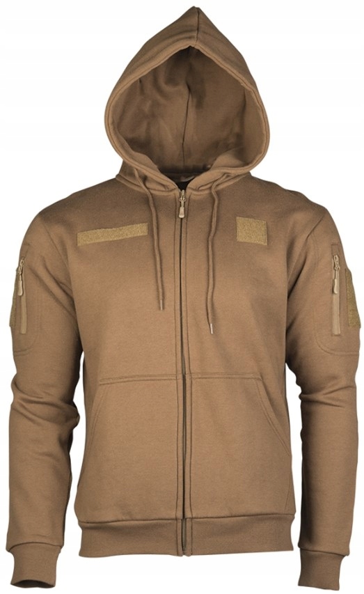 Mil-Tec mikina s kapucí na zip Coyote Dark M