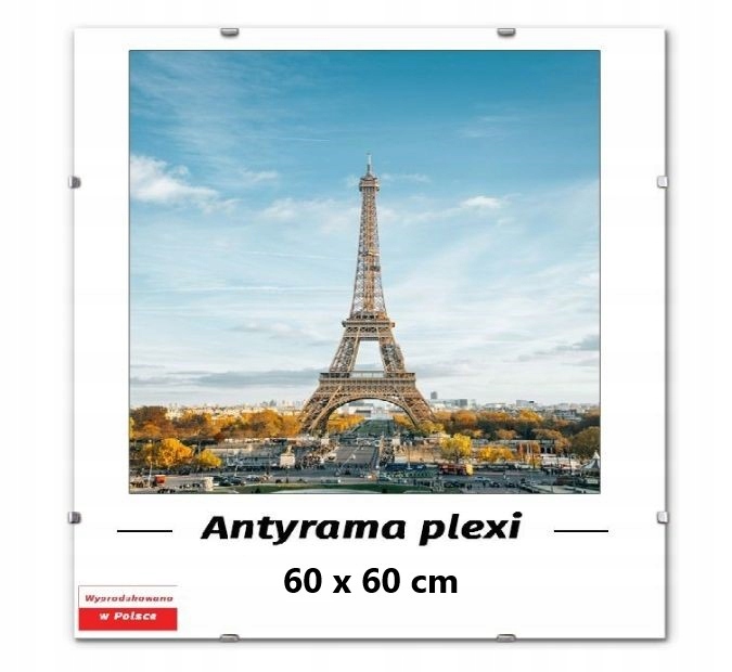 ANTYRAMA PLEXI 60x60 cm, RAMKA NA ZDJĘCIA, plakat, puzzle