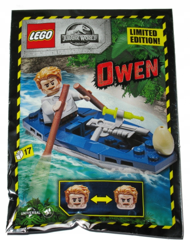 Lego Jurassic World 122007 Owen w kajaku saszetka klocki minifigurka