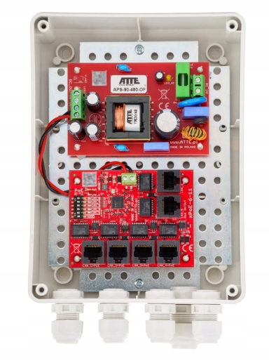 Zestaw do 5 kamer Ip switch PoE 5P+1UP IP-5-11-M2 Atte