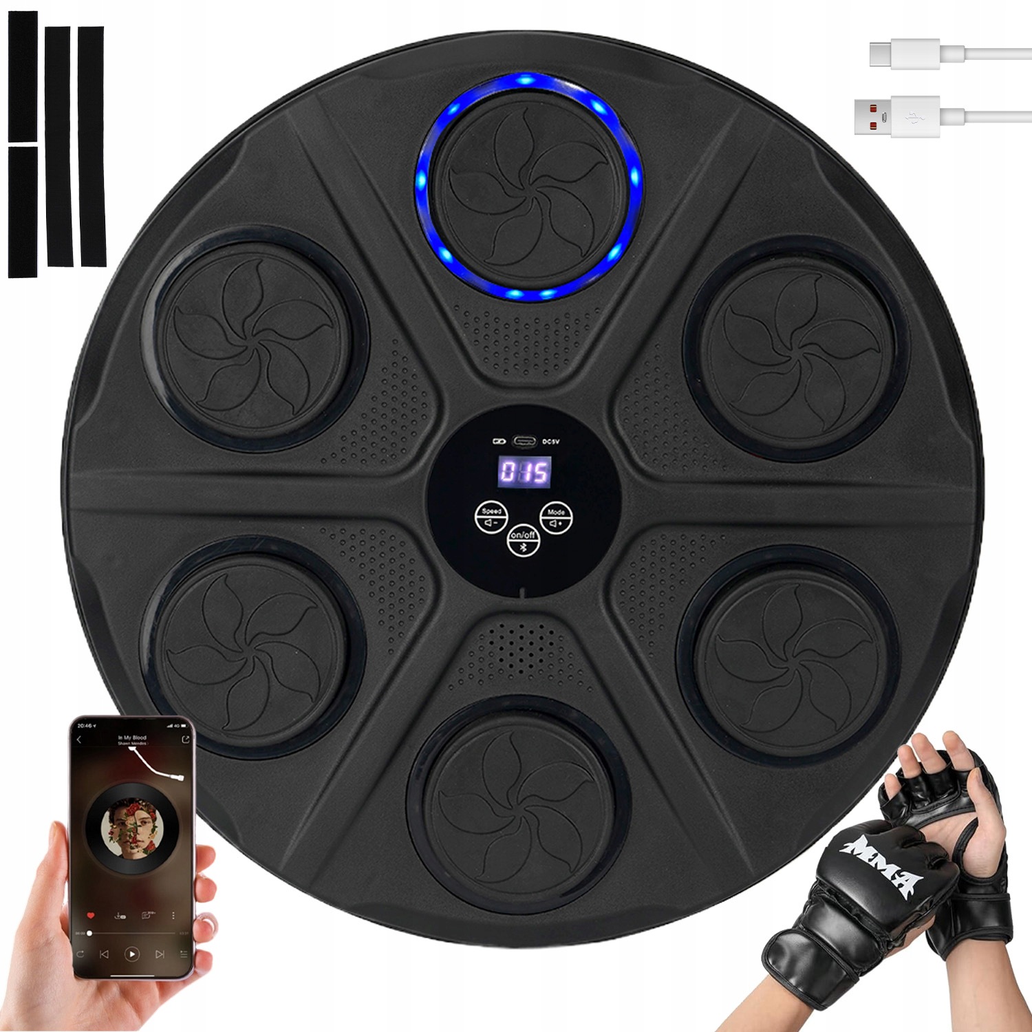Hudební Boxovací Stroj Bluetooth Boxovací Kotouč Dárek Rukavice