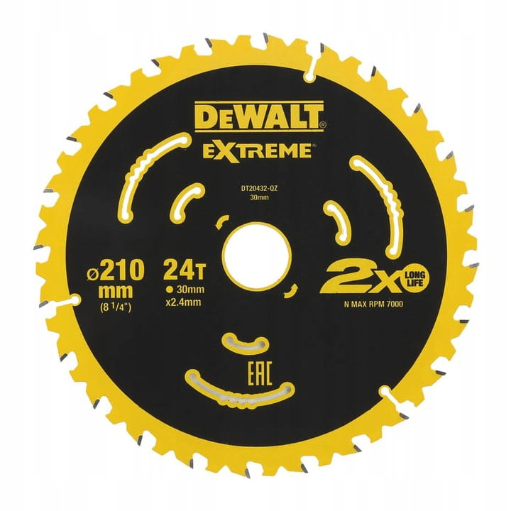 

Dewalt DT20432 Piła Taczowa Do Drewna 210x30mm 24Z